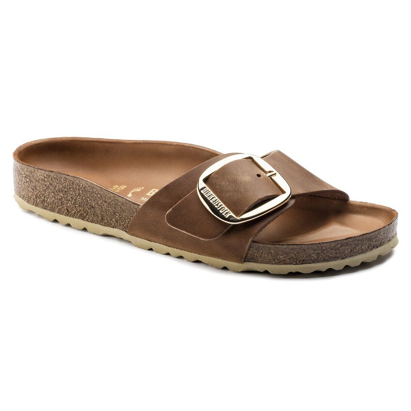 Birkenstock Madrid Big Buckle Oiled Leather Narrow