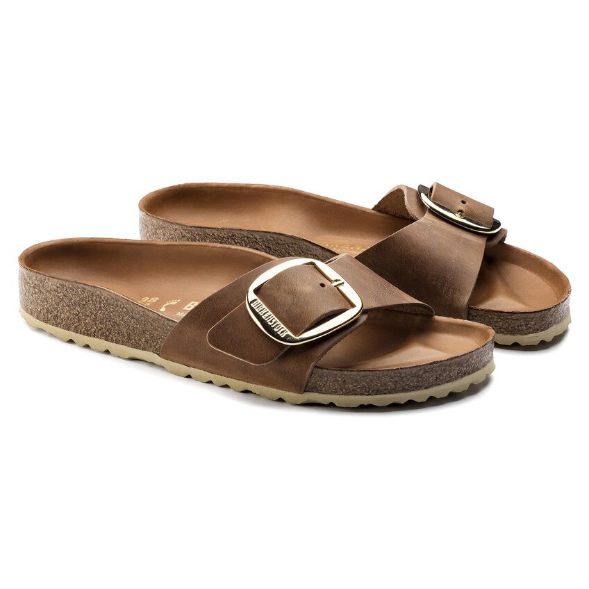 Birkenstock Madrid Big Buckle Oiled Leather Narrow