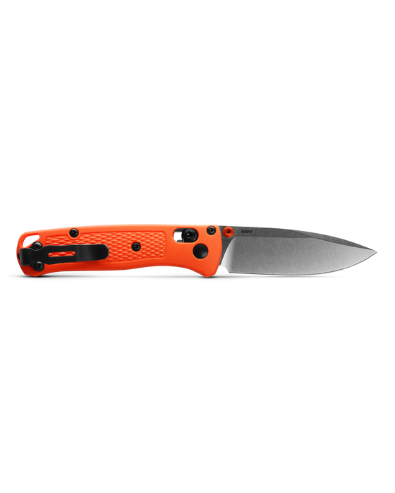 Benchmade Mini Bugout Drop Point Orange Handle
