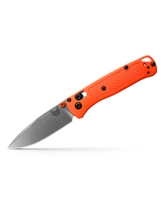 Benchmade Mini Bugout Drop Point Orange Handle