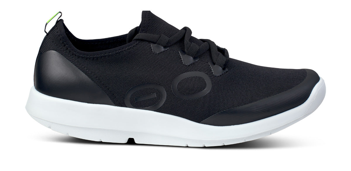 Oofos Men's OOmg Sport Lace-White Black-13