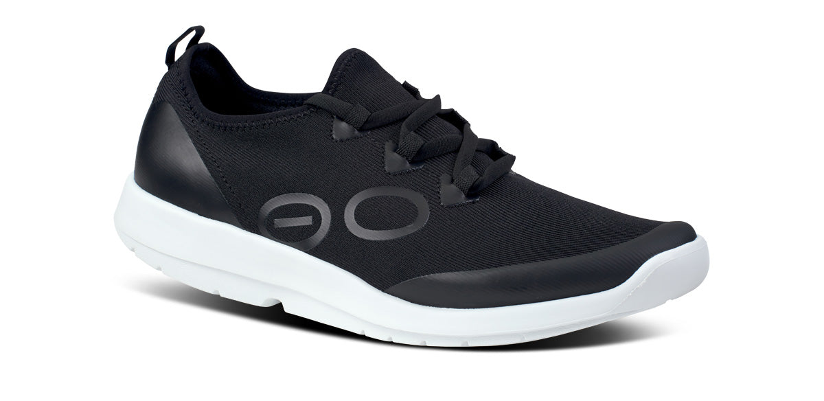 Oofos Men's OOmg Sport Lace-White Black-13