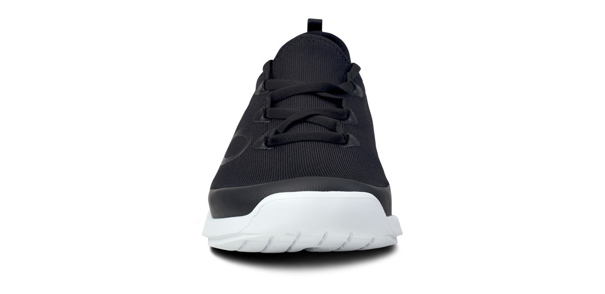 Oofos Men's OOmg Sport Lace-White Black-13