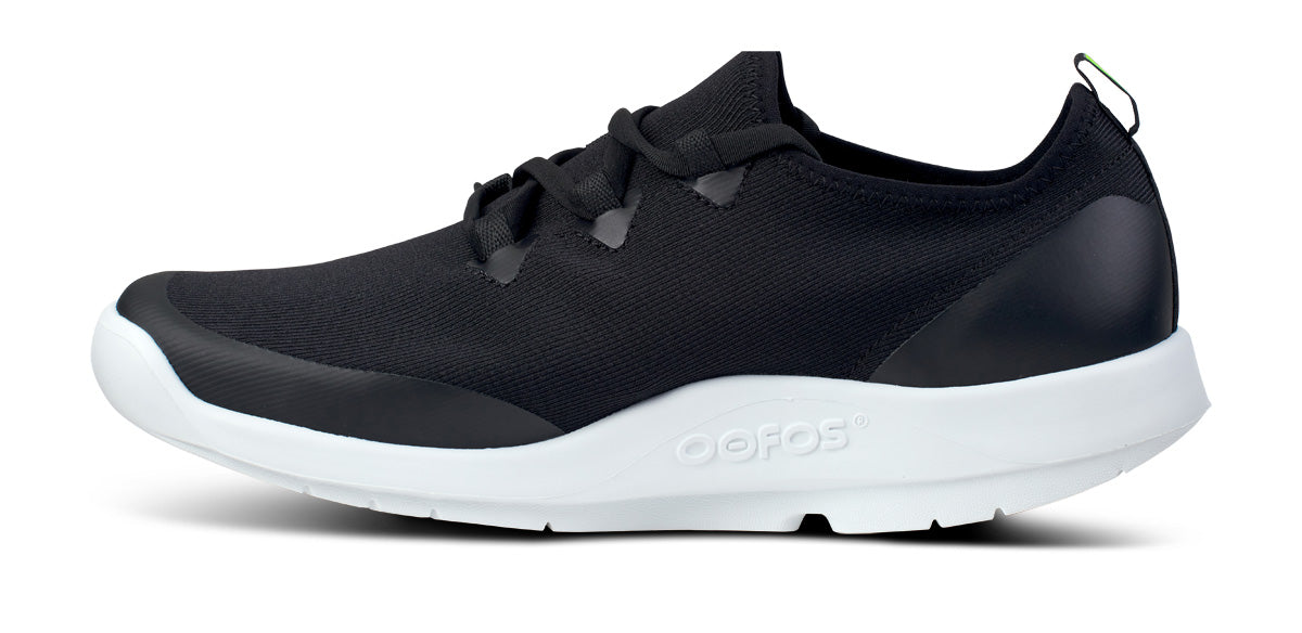 Oofos Men's OOmg Sport Lace-White Black-13