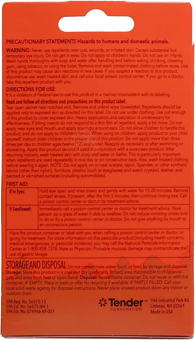 Ben's 30% DEET Mosquito, Tick and Insect Repellent Wipes 12ct