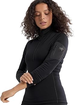 Wn Kyanite BL Zip Neck Pullover