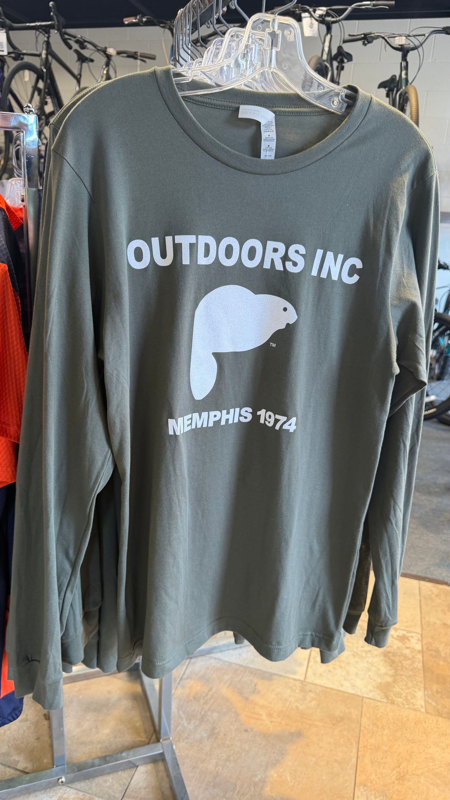 Outdoors Inc Logo Beaver Long Sleeve Shirt