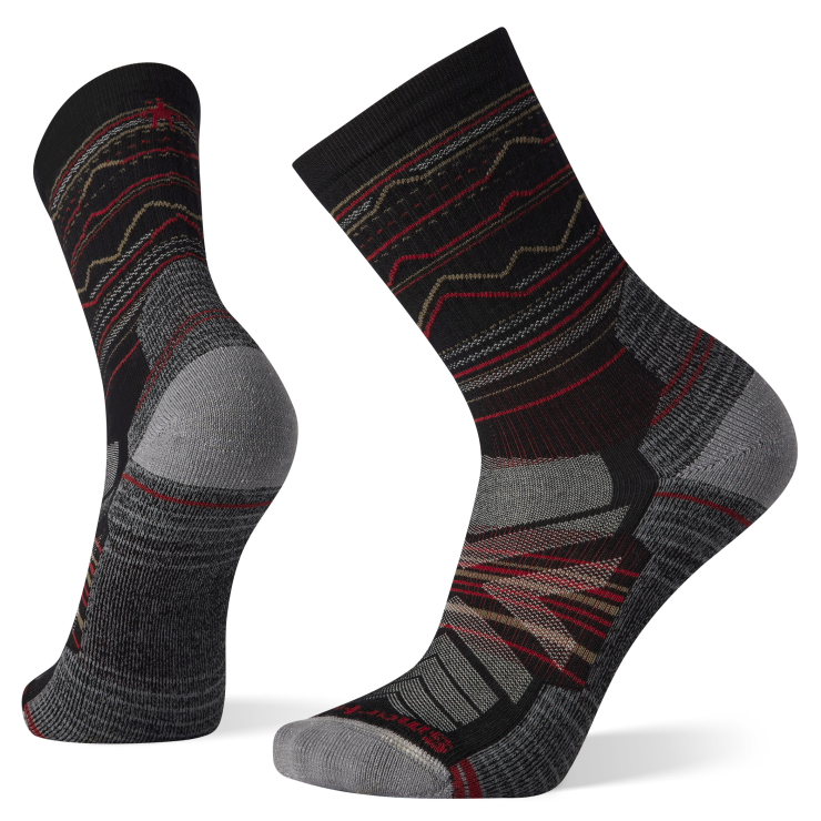 Smartwool Hike Mountain Range Pattern Crew Socks