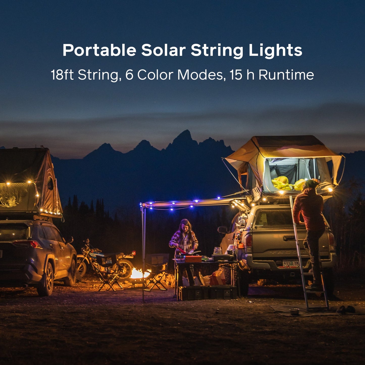 MPOWERD Luci Solar String 18' Color Portable String Lights & Mobile Charger