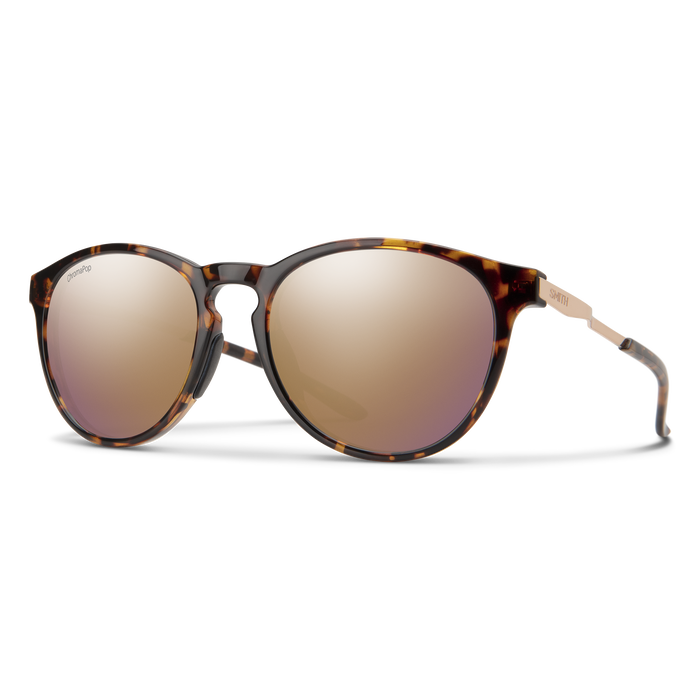 Smith Wander Tortoise + ChromaPop Polarized Rose Gold Mirror Lens