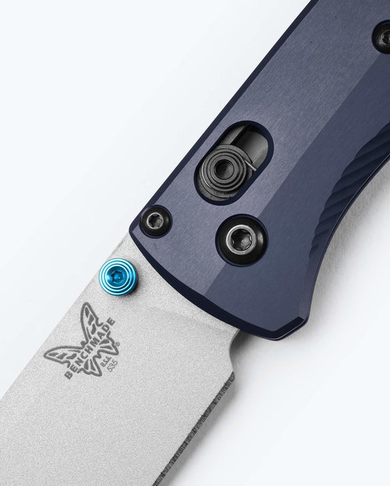 Bugout Aluminum Drop Point Crater Blue