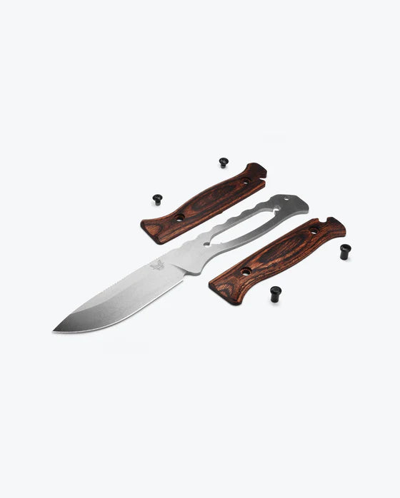 Benchmade Saddle Mountain Skinner | Stabilized Wood | Drop-point