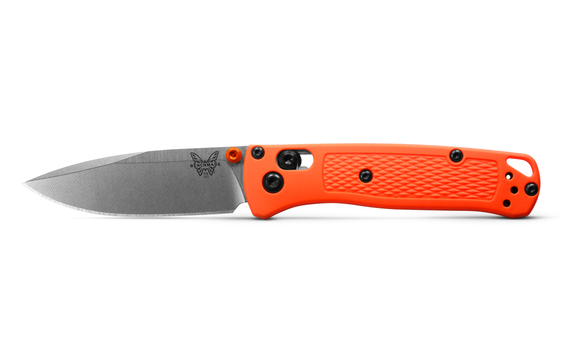 Benchmade Mini Bugout Drop Point Orange Handle