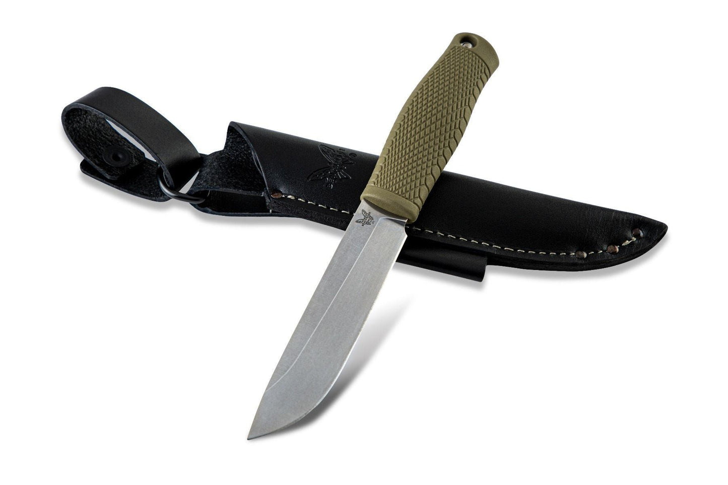 Benchmade Leuku Fixed Blade 202 Knife CPM-3V Tool & Ranger Green Santoprene Hunting