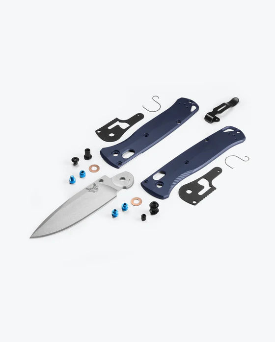 Bugout Aluminum Drop Point Crater Blue