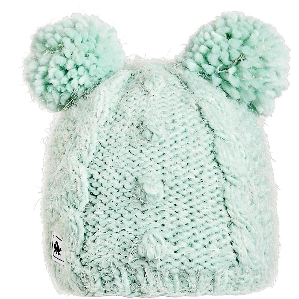 Turtle Fur Kid's Fluff Balls Pom Pom Beanie