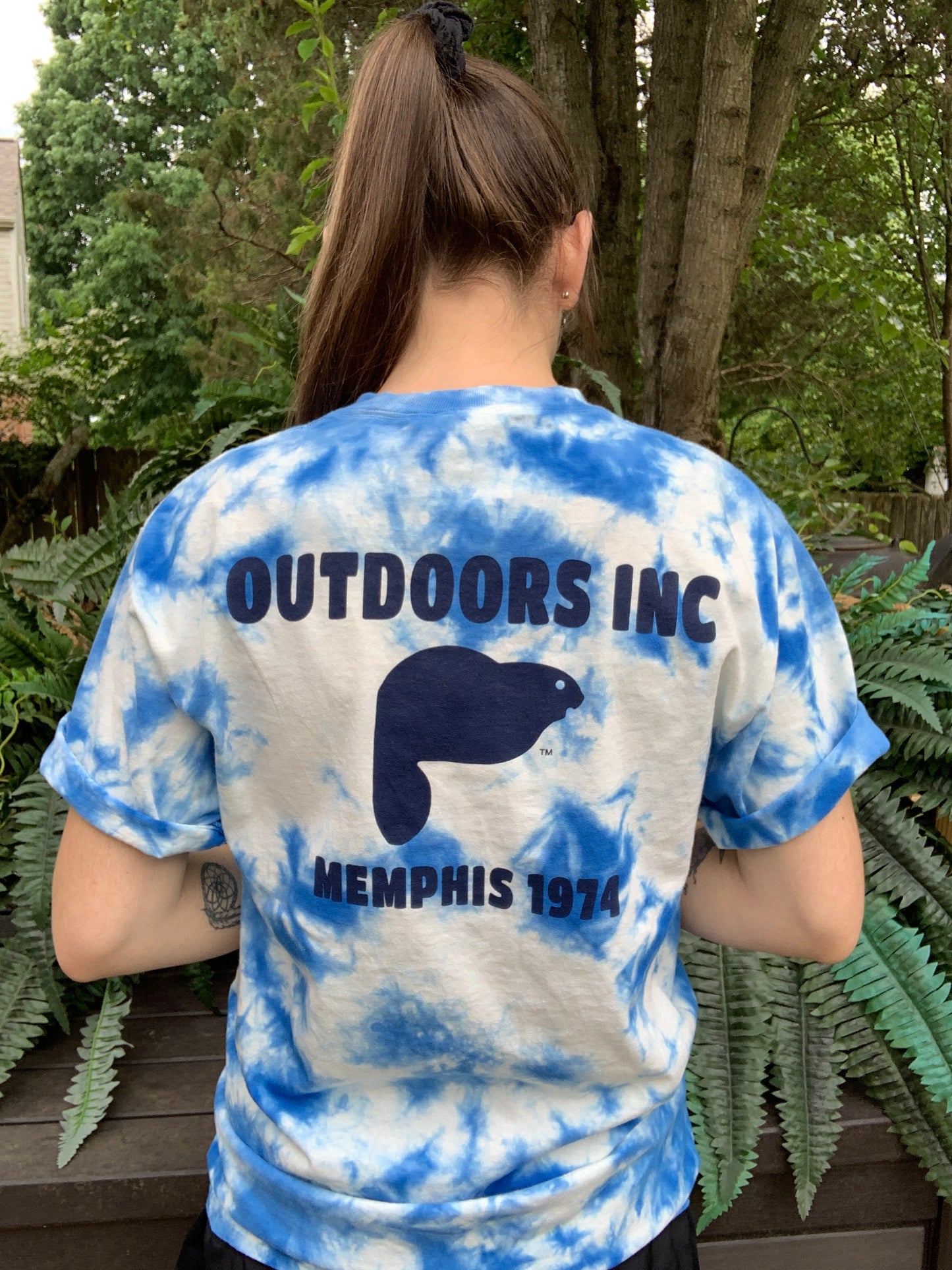 Outdoors Inc. Short Sleeve Tie Dye Logo Tee