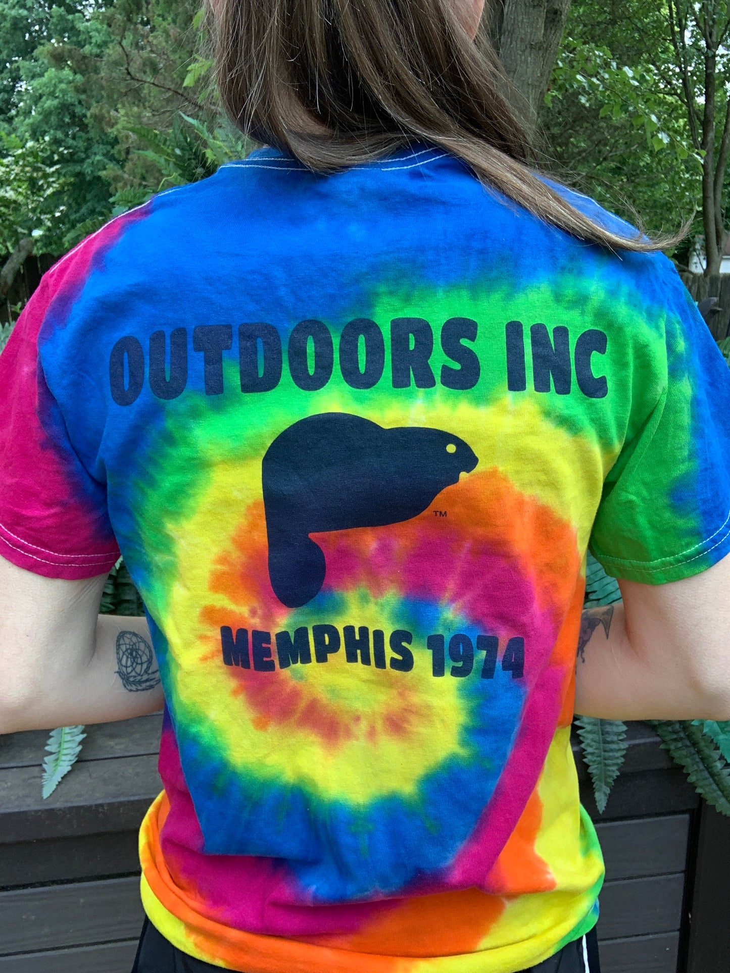 Outdoors Inc. Short Sleeve Tie Dye Logo Tee