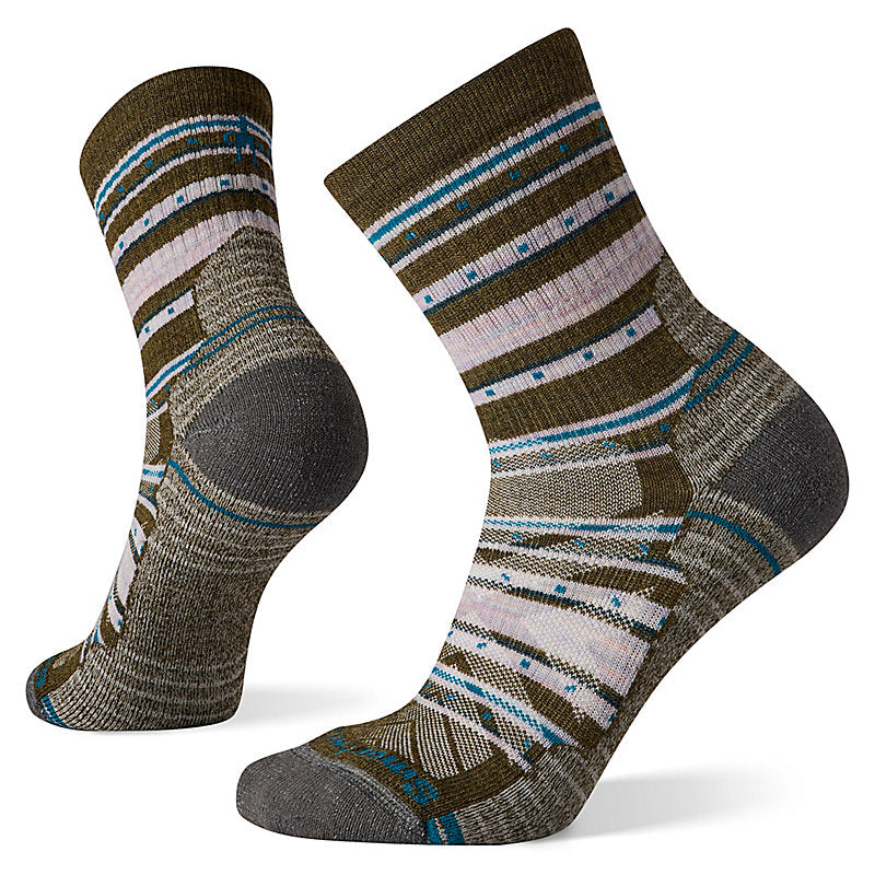 Smartwool Women's Hike Light Cushion Stitch Stripe Mid Crew Socks