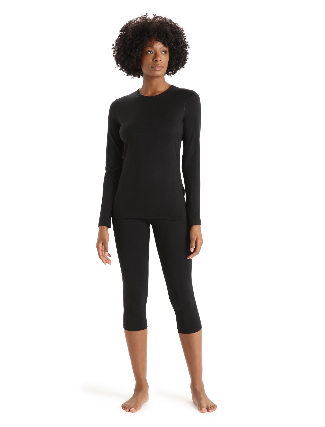 Icebreaker Women's Merino 200 Oasis Long Sleeve Crewe Thermal Top –