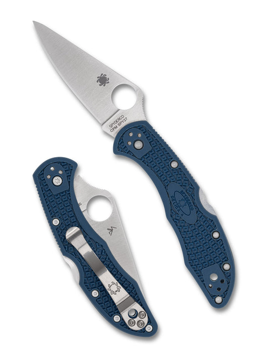 Spyderco Delica 4 Cobalt Blue FRN CPM SPY27 Plain Edge