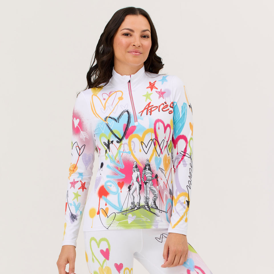 Krimson Klover Women's Graffiti Girls  Top Multi