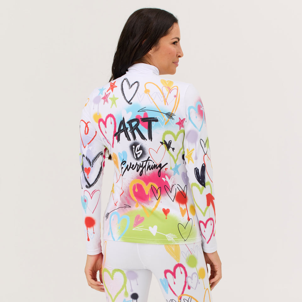 Krimson Klover Women's Graffiti Girls  Top Multi
