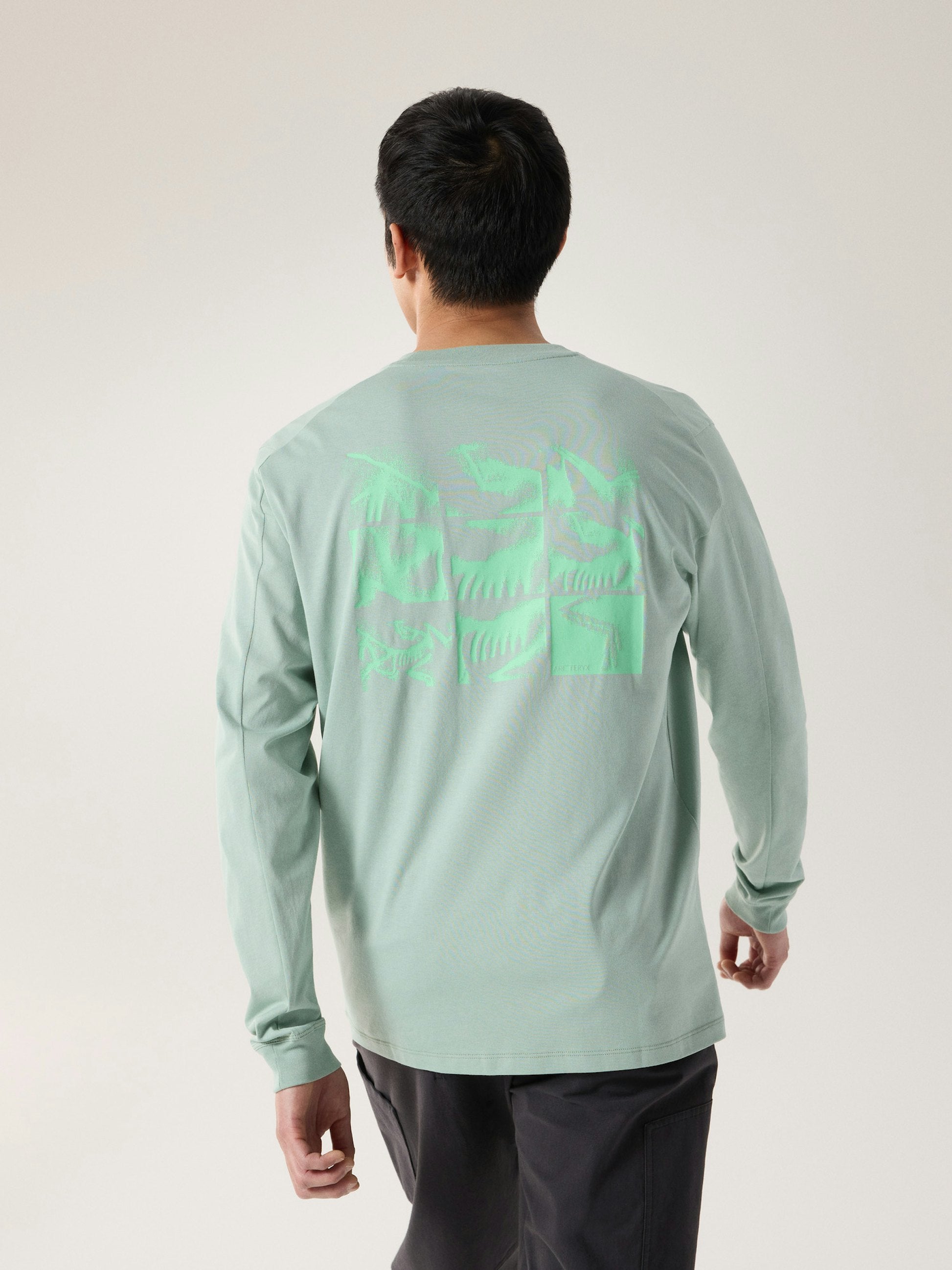 【ARC`TERYX】 25SS Crag Supima Cotton Bird Tile LS Man Men's Arc'teryx Kragg SL Cotton Bird Tile Long Sleeve