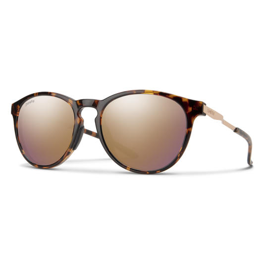 Smith Wander Tortoise + ChromaPop Polarized Rose Gold Mirror Lens