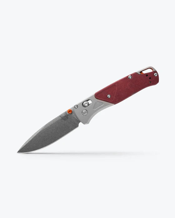 Benchmade Bugout Grey/Redstone Aluminum & Richlite