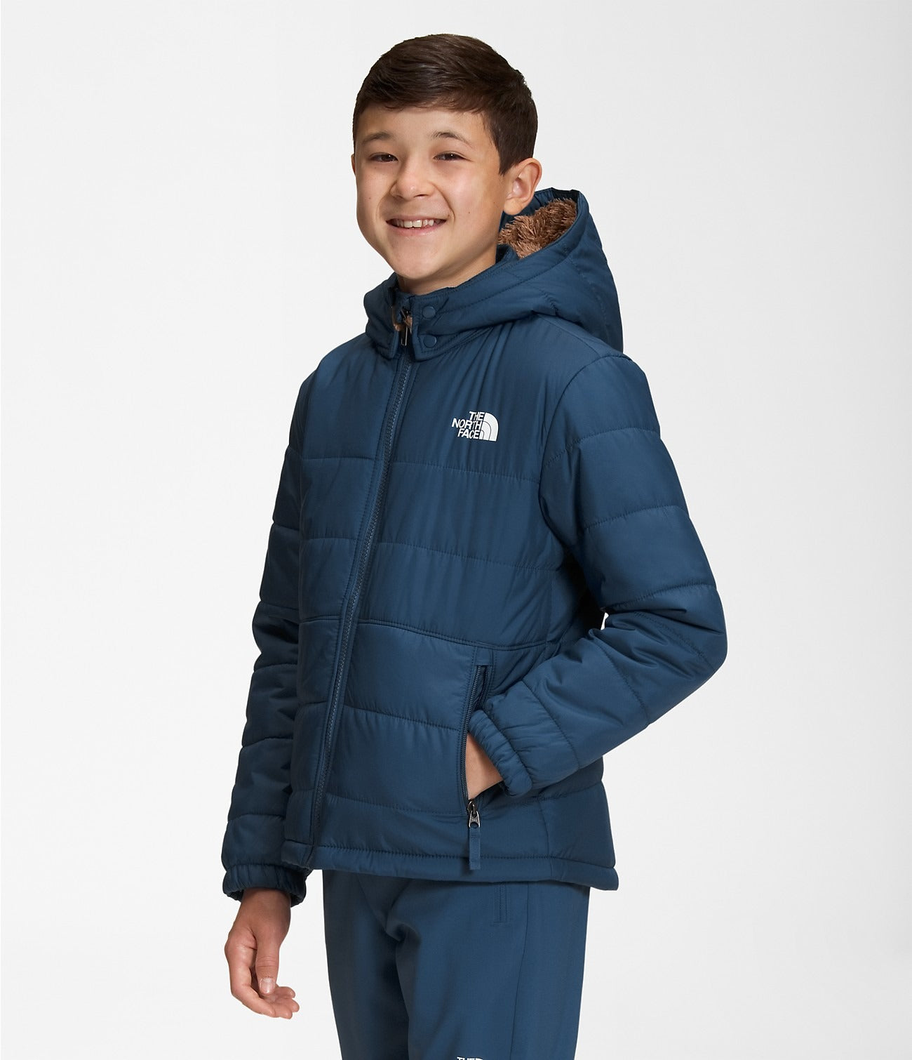 The North Face Boys' Reversible Mount Chimbo Full-Zip Hooded Jacket