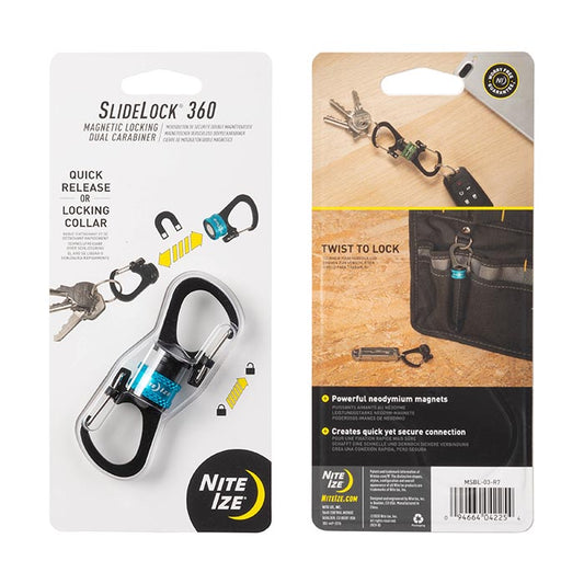 Nite Ize SlideLock® 360° Magnetic Locking Dual Carabiner