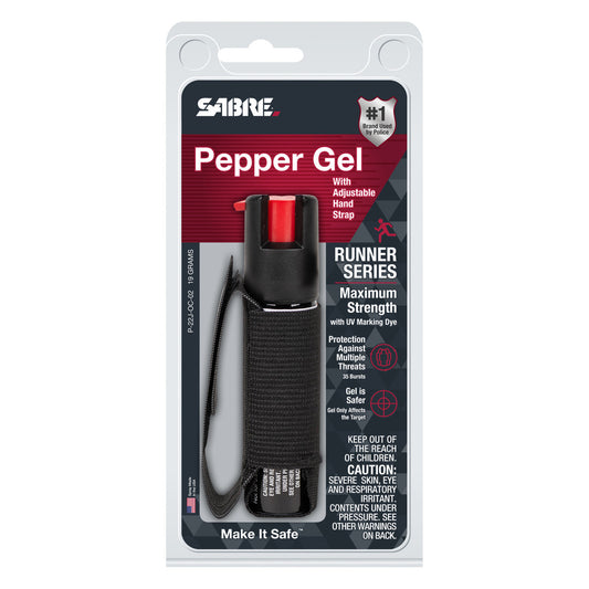 SABRE Runner Pepper Gel w/ Adjustable Hand Strap