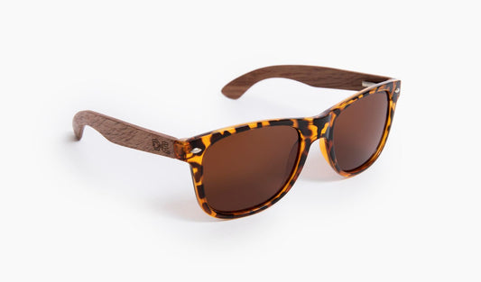 Optic Nerve Hoodoo Natural Wood and Tortoise Brown Lens Sunglasses