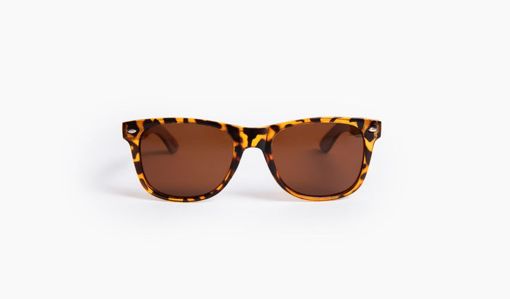 Optic Nerve Hoodoo Natural Wood and Tortoise Brown Lens Sunglasses