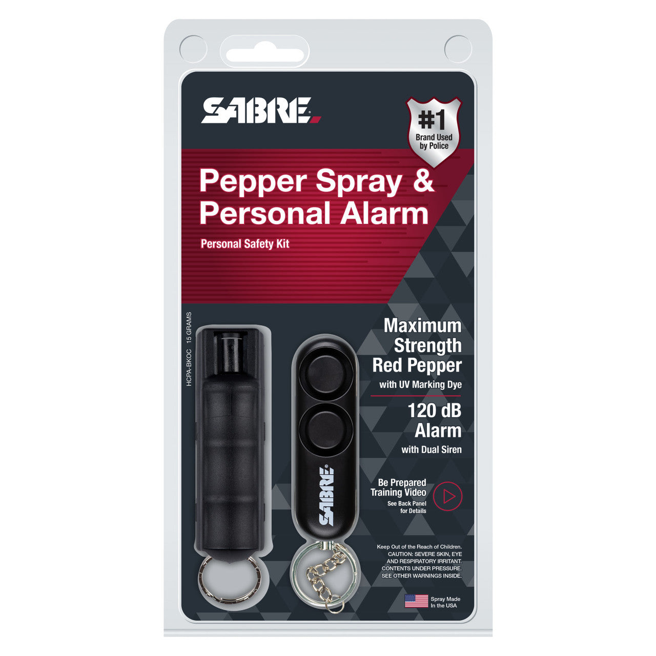 SABRE Pepper Spray Keychain & Personal Alarm Safety Kit