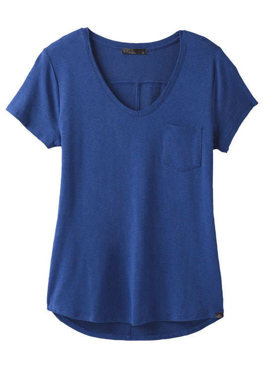 prAna Women's Short Sleeve Foundation V-Neck Shirt